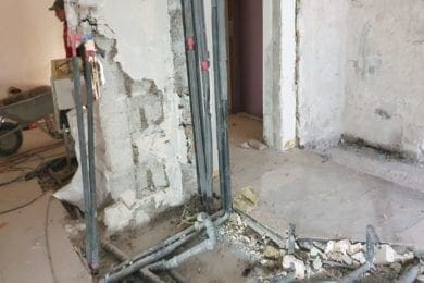 Der Abriss der Bäder im 2. und 3. Stock ist eine Challenge