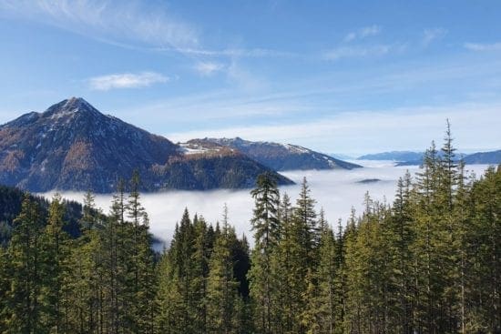 MTB Tour am 1.11.2019 - Kemahdhöhe-Steinwandrunde: Blick auf den leicht angezuckerten Lackenkogel