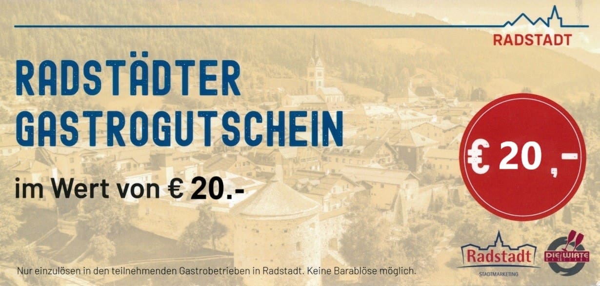 Gastrogutschein Radstadt - für Stoneman Starter in Radstadt zwischen 21.-24.9.2023