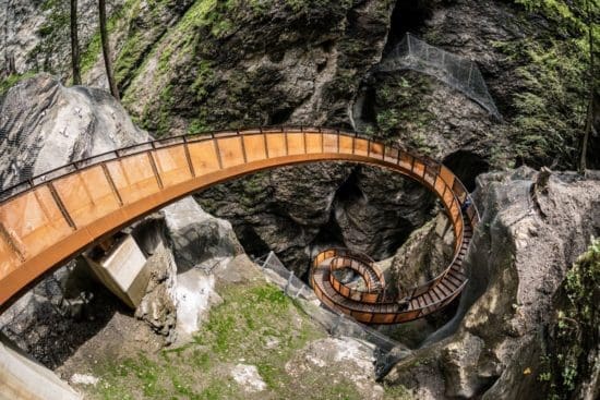 Ausflugsziel Liechtensteinklamm Die Helix Wendeltreppe in der Liechtensteinklamm ©Tourismusverband St. Johann