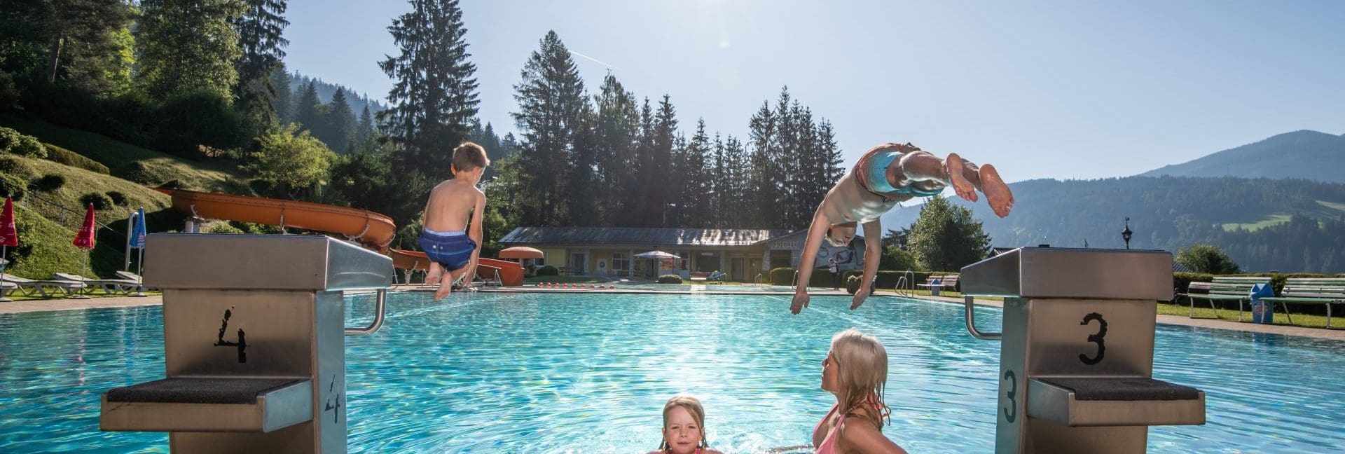 Sommerurlaub in Radstadt mit Badespass im Schwimmbad ©Tourismusverbband Radstadt / Lorenz Masser