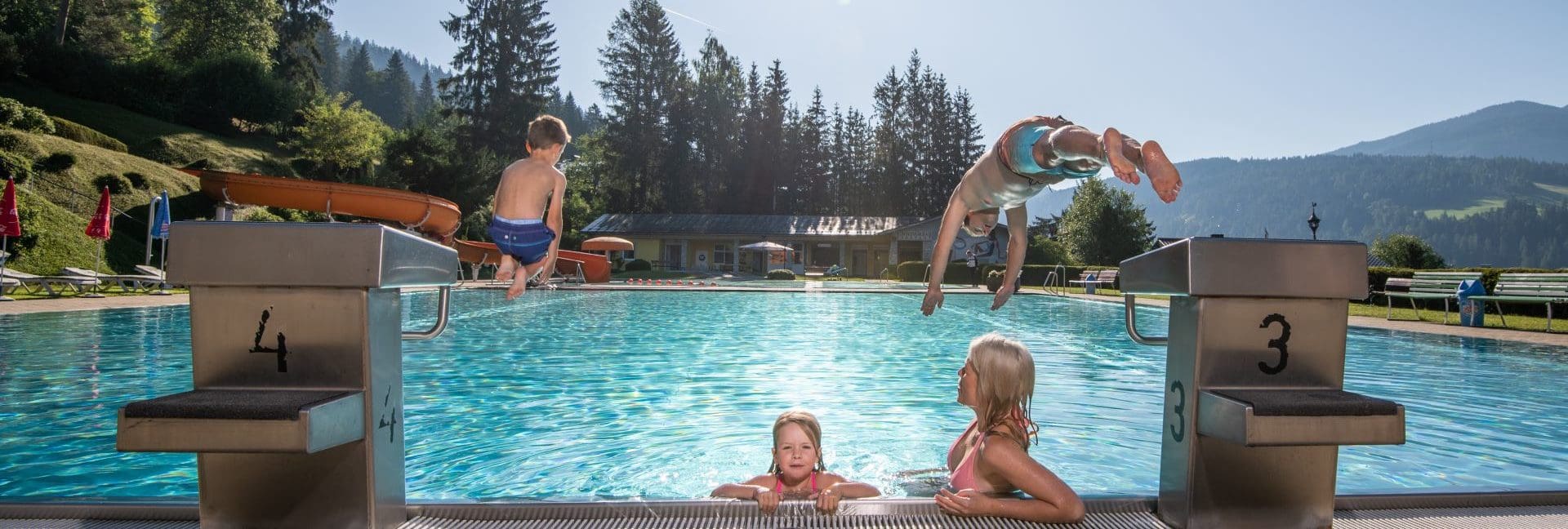 Sommerurlaub in Radstadt mit Badespass im Schwimmbad ©Tourismusverbband Radstadt / Lorenz Masser