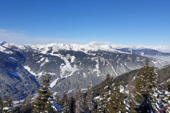 Blick auf Shuttleberg-Kleinarl von Zauchensee aus