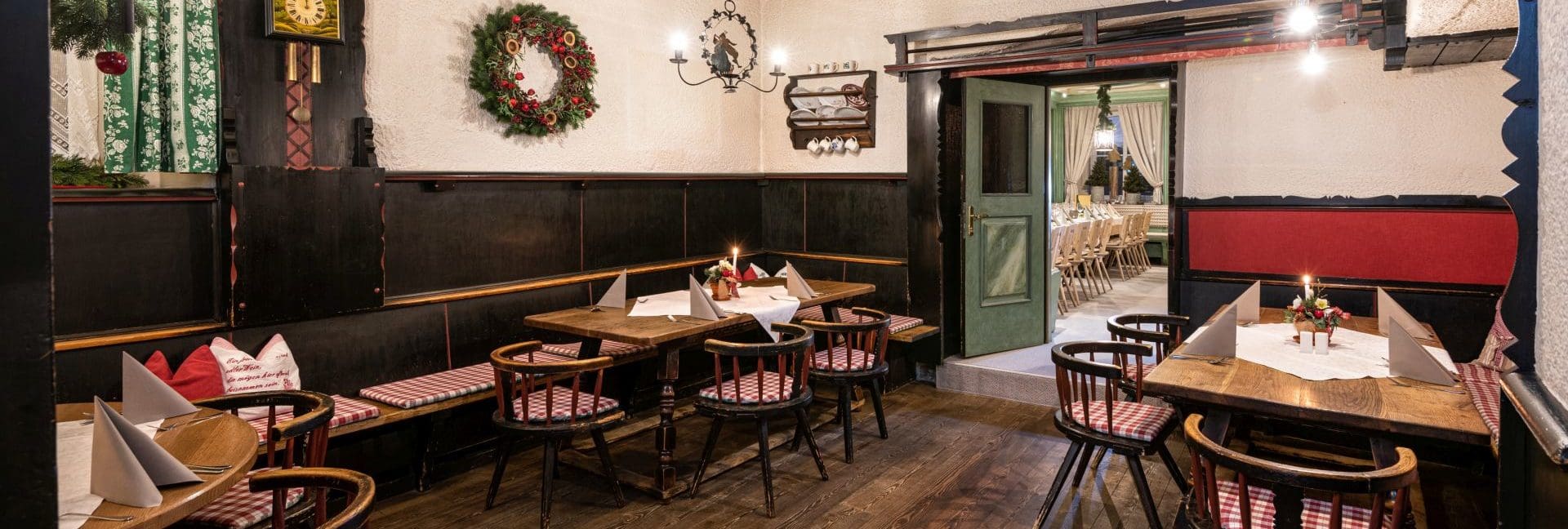 Gemütliche Stuben sind Teil der Restaurant-Lokalitäten im Stegerbräu