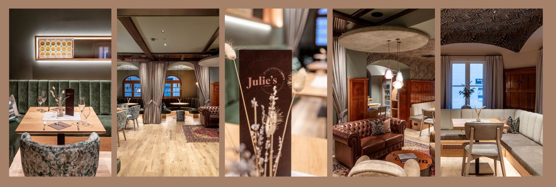 Julies Wohnzimmer - Stegerbräu - Radstadt Blick in Julies Wohnzimmer mit gemütlichen Lounge-Ecken, sanften und stilvollen Möbeln