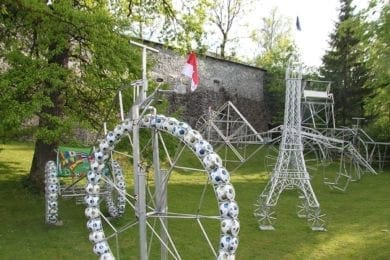Fahrrad-Kuriositäten im Radstädter Radgarten Im Radstädter Radgarten findet man so einiges an Fahrrad-Kuriositäten