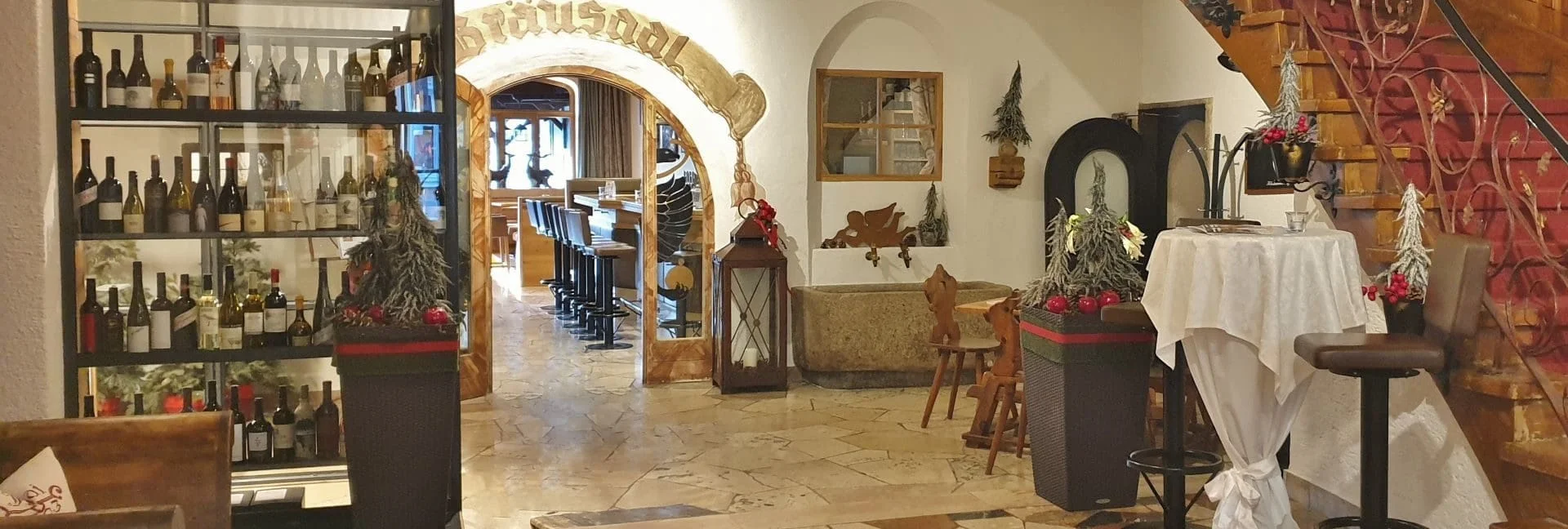 Eingangsbereich Hotel - und Restaurant Stegerbräu