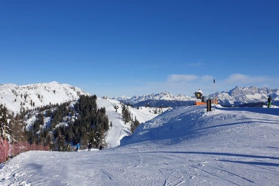 Skipisten Zauchensee - Rosskopf und Dachsteingebirge