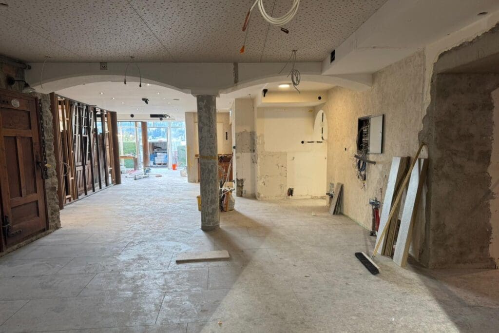 Umbau im Stegerbräu - für das künftige Frühstücks-Restaurant "Julie's" Baustellen-Impressionen vom Umbau zum neuen Frühstücksrestaurant "Julie's" im Hotel Stegerbräu